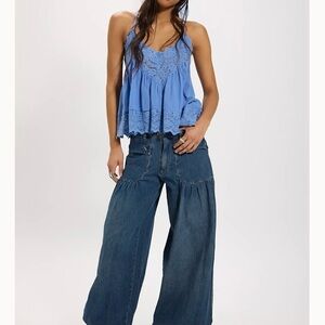 Free People We The People Dark Blue Women's Balloon Jeans Sz 26 🔥🔥🔥